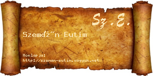 Szemán Eutim névjegykártya